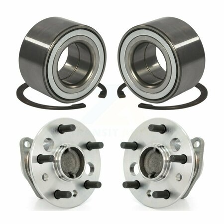 KUGEL Front Rear Wheel Bearing And Hub Assembly Kit For 2002-2003 Toyota Camry Non-ABS K70-101524